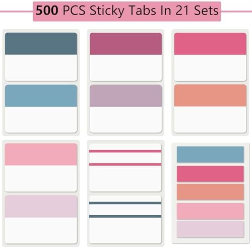 ELII 500 PCS Sticky Index Tabs 2 Inch Colorful Sticky Tabs for Notebooks - Image 2