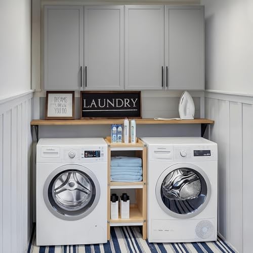FIMELLO 59" Wall Cabinets for Laundry Room with Adjustable Shelf, Laundry Room Cabinets Wall Mounted, White Wall Cabinet with Shaker Doors, Kitchen wall Cabinet, Hanging Cabinets for Bathroom -Gray by FimelloHome