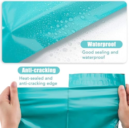 Metronic Poly Mailers 14.5x19 70000 Pack Large Shipping Bags for Clothing Mailing Bags with Strong Self-sealing Adhesive Waterproof and Tear-Proof Poly Bag Bulk in Teal - Image 4