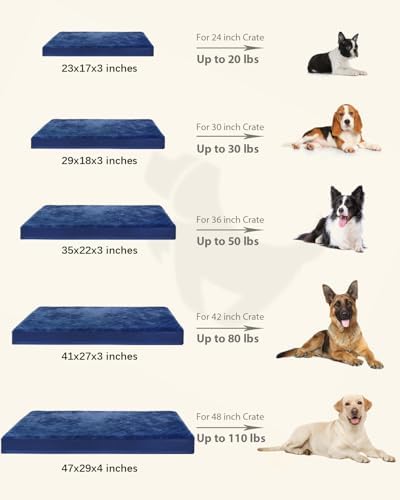 KSIIA Orthopedic Dog Bed for Medium Dogs with Waterproof Lining,Blue, 29x18 - Image 6