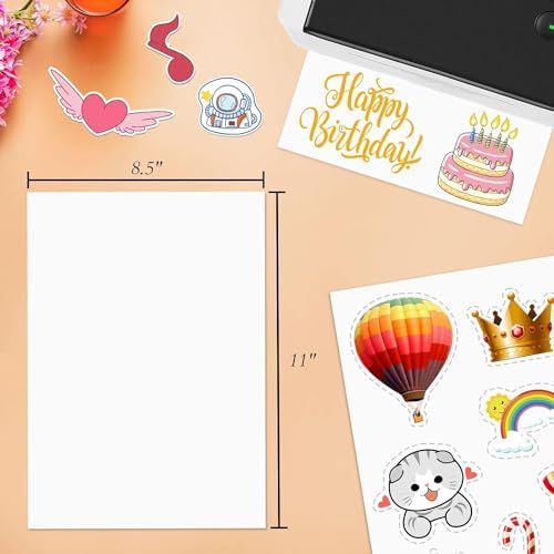 2000 Full Sheets Sticker Paper for Laser & Ink Jet Printers, 8.5" x 11" Full Sheet Address Shipping Label, 2000 Sheets 2000 Labels - Image 2