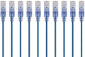 Monoprice Cat6A Ethernet Patch Cable - Snagless RJ45, 550Mhz, 10G, UTP, Pure Bare Copper Wire, 30AWG, 10-Pack, 3 Feet, Blue - SlimRun Series by Monoprice