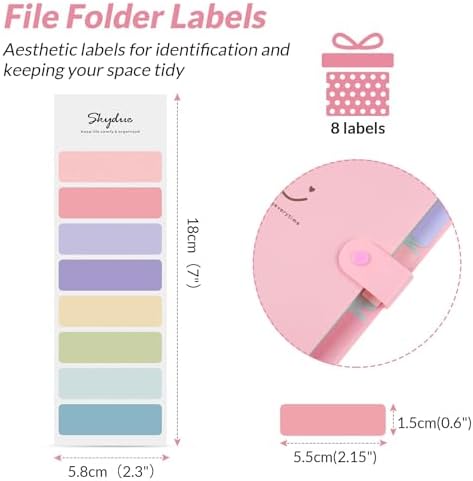 SKYDUE 4 Packs Expanding File Folder with 32 Labels,5 Pockets A4 Letter Size Accordion Folder Paper Organizer for School and Office - Image 5