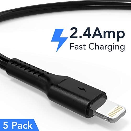 1ft iPhone Charge Cable Short, 5Pack USB to Lightning Cord for Fast Charging Stations 1 Foot Compatible with Apple iPhone 12 11 Pro Max Xs 8 7 6 5 Plus, iPad Air/Mini - Image 2