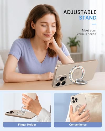 Magnetic Phone Ring Holder, Cute Magnetic Phone Grip, Mushroom - Image 4