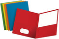 Oxford 2 Pocket Folders, Textured Paper, Assorted Colors (Light Blue, Red, Yellow, Orange, Green), Letter Size, 50 Per Box by Oxford