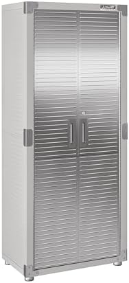 Seville Classics UltraHD Solid Steel Lockable Metal Storage Cabinet Locker Organizer, w/Adjustable Shelves for Garage, Warehouse, Office, Classroom, Granite, 30" W x 18" D x 72" H by Unknown