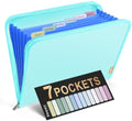 Sooez 7 Pockets Accordion File Organizer, Zipper Expanding File Folder A4 by Sooez