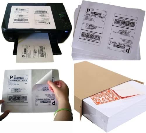 MFLABEL Half Sheet Label Laser/Ink Jet USPS UPS FedEx Shipping Label 8.5 x 11 Inches Packaging Labels, Address Labels for Laser & Inkjet Printers, 5000 Count(2500 Sheets) - Image 7