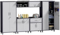 6-Piece Garage Storage Cabinets System Heavy Duty Workshop Set by FLIXELIO
