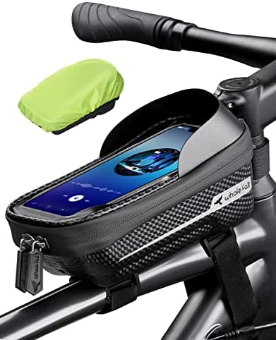 whale fall Bike Frame Bag Waterproof, 3D EVA Hard Shell, Bike Phone Holder by whalefall