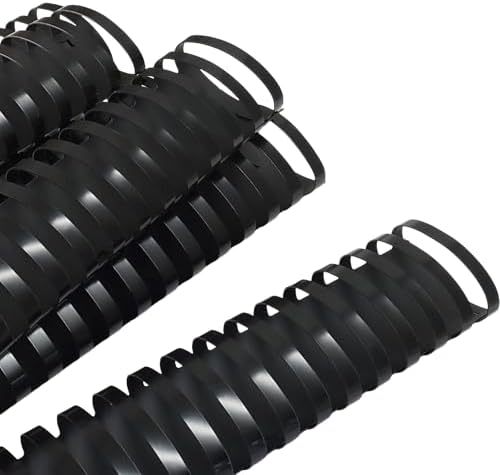 10Pcs Plastic Spiral Binding Coils, 51mm (2") Diameter, Black, 21Ring - Image 2