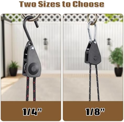 Longer 1/4" Adjustable Rope Hanger 2Pcs 12FT Tie Down Ropes - Image 4