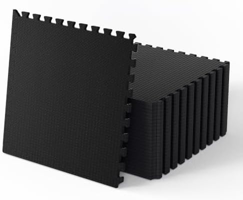 Stepwaver 0.56" Thick 96 Sq Ft Rubber-Textured Gym Flooring for Home Gym by Stepwaver