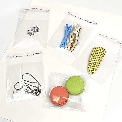 Morepack 3x3 In Cookie Bags Clear Self Sealing Cellophane Treat Bags 200Pcs - Image 6