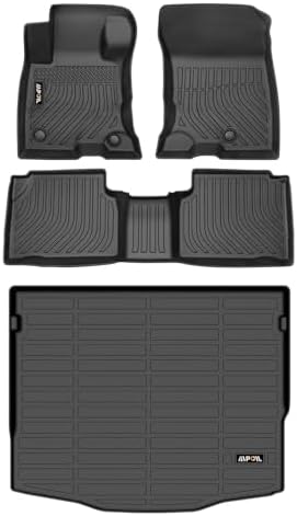 AIPOIL® Floor Mats & Cargo Liner Custom for 2020-2026 Ford Escape Hybrid All Weather Protection Non-Slip TPE Floor Liners Full Set Car Mats & Trunk Mat Accessories,Black by AIPOIL
