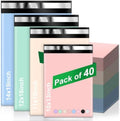 Oududianzi Multi Size Poly Mailers Variety Pack(10 Each: 14x19,12x16,11x15,10x13), 40Pack Assorted Size Shipping Bags, Mailers Poly Bags, Self-Seal Polymailers, Packaging Bags for Shipping by Oududianzi