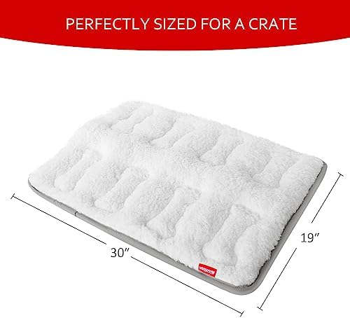 Dog Bed Crate Mat(30" X 19"), Soft Plush Dog Bed Pad - Image 4