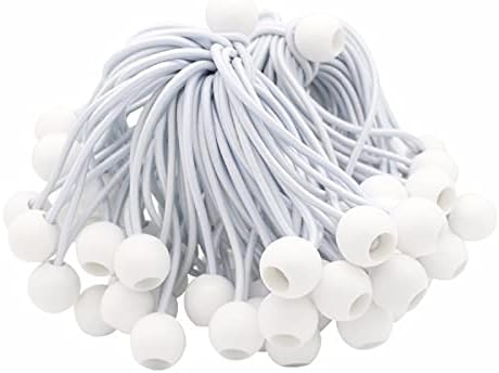 Bungee Cord Heavy Weight Tarp Bungee Cords Tie Down Straps Multifunction Elastic Rope for Camping Tents Cargo Screen Canopy Tent Bungee Cord ( Color : White+10 PCS , Size : 6 inch ) - Image 5