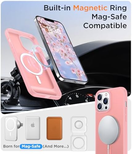 Temdan Magnetic Compatible with iPhone 13 Pro Case, [Built-in Invisible Kickstand][Compatible with MagSafe] [Military Grade Shockproof] Slim Translucent Matte Phone Case for iPhone 13 Pro 6.1" - Image 5