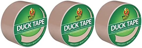 Duck Brand 283264 Color Duct Tape, Beige, 1.88 Inches x 20 Yards Each Roll, 3 Rolls by DuckBrand
