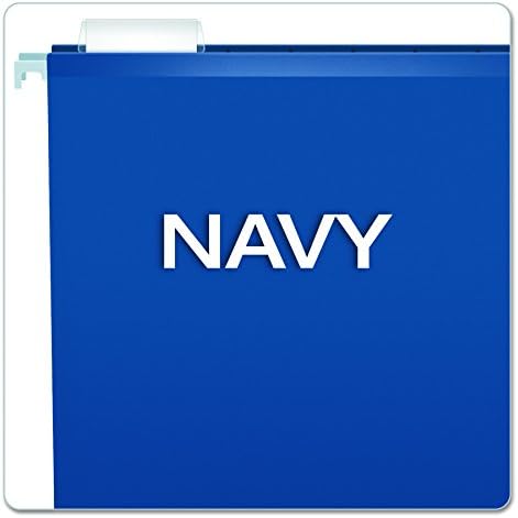 Pendaflex Reinforced Hanging File Folders, Letter Size, Navy, 1/5 Cut, 25/BX (4152 1/5 NAV) (Pack of 10) - Image 3