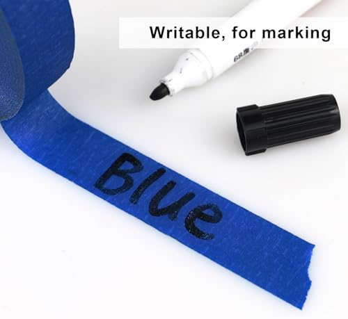 3 Pack Blue Painters Tape - Masking Tape 1 Inch Wide - Multi-Surface, Smart Adhesion, Indoor & Outdoor - 270FT Total - Paint Tape for DIY, Labeling, Art, Car, General Purpose (#3910) - Image 6