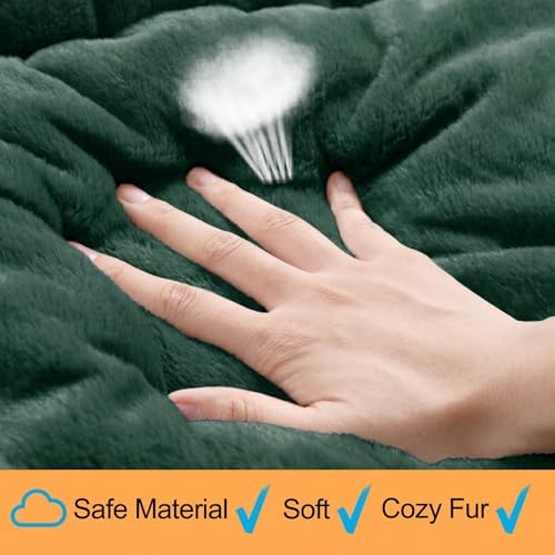 Dog Crate Pad Washable Dog Bed for Crate Large Cozy Mat 48-Inch Green - Image 4