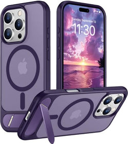 Temdan Magnetic Compatible with iPhone 16 Pro Case, [Built-in Invisible Kickstand][Compatible with MagSafe] [Military Grade Shockproof] Slim Translucent Matte Phone Case for iPhone 16 Pro 6.3" by Temdan