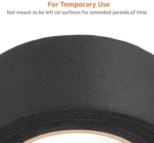Amazon Basics No Residue, Non-Reflective Gaffers Tape for Photography, 2 inch x 90 feet, Black (Pack of 2) - Image 3