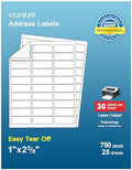 Shipping Address Labels, 1" x2-5/8 Address Labels, 25 Sheets,750 Labels by TRUNIUM