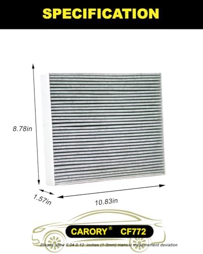 CARORY Cabin Air Filter w/Activated Carbon for Ford Bronco Sport 2021–2024, Escape 2020–2025, Explorer 2020–2025, Mustang Mach-E 2021–2024, Lincoln Aviator 2020–2025, Corsair 2020–2025 and More, CF772 - Image 2
