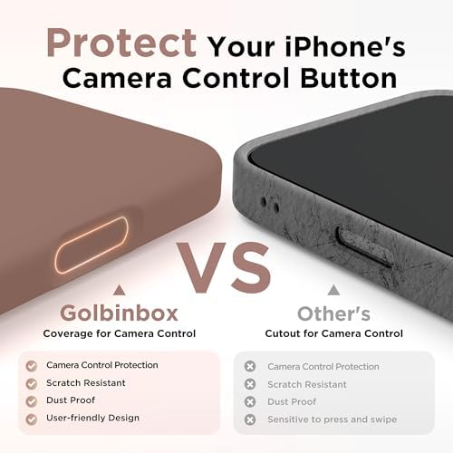 GolbinBox Magnetic for iPhone 17 Case, Silicone Cover, Brown - Image 5