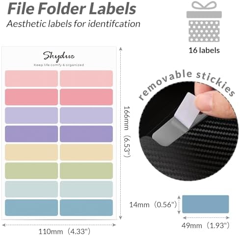 SKYDUE Expanding File Folder with 7 Pockets, Accordion File Organizer, Folders for Documents, Portable Receipt Paper Organizer, Letter Size Filing Folder School Office Supplies, Black - Image 2