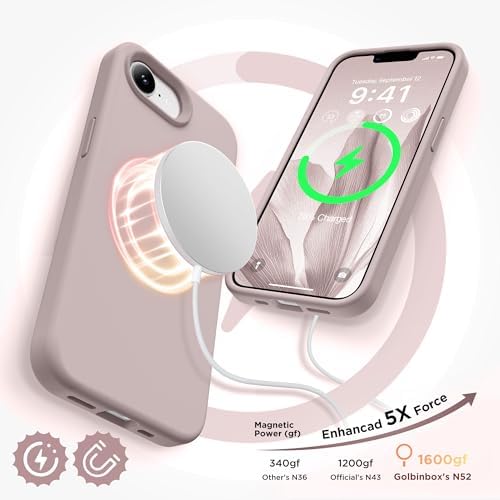 GolbinBox Magnetic for iPhone 17e/16e Case, Silicone Cover, Light Taro - Image 3