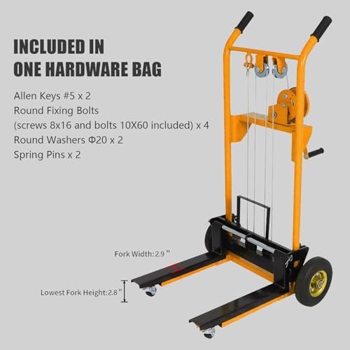 Apollo Material Lift Stacker, Pallet Truck Dolly 330 lbs Capacity - Image 3