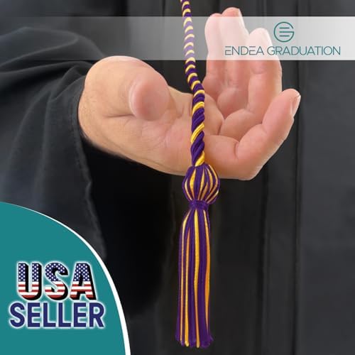 Endea Graduation Single Honor Cord Two-Color (Purple/Gold) - Image 2