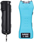 SABRE Pepper Spray & 2‑in‑1 Stun Gun with Flashlight Self Defense Kit – Fast Flip Top 10‑Second Safety Spray with Finger Grip & Keychain – Rechargeable Stun Gun, 1.60 µC Charge, 120‑Lumen LED Light by SABRE