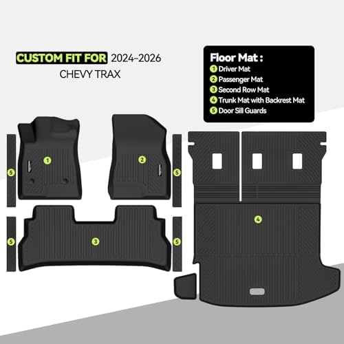 All Weather TPE Floor Mat Set for 2024 2025 2026 Chevy Trax - Image 2