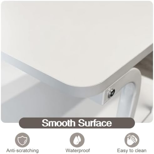 Natwind 3 Tier Laser Printer Stand,24''x20'' Side Table for Printer,White - Image 3