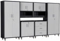 6-Piece Garage Storage Cabinets System Heavy Duty Workshop Set by FLIXELIO