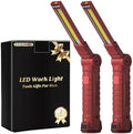 Coquimbo Tools Gifts for Men Dad Husband, Rechargeable LED Work Light Grill Accessories Magnetic Flashlight with Hanging Hook 5 Modes 360° Rotate Birthday Gifts for Him Grandpa (2 Pack Red) by Coquimbo
