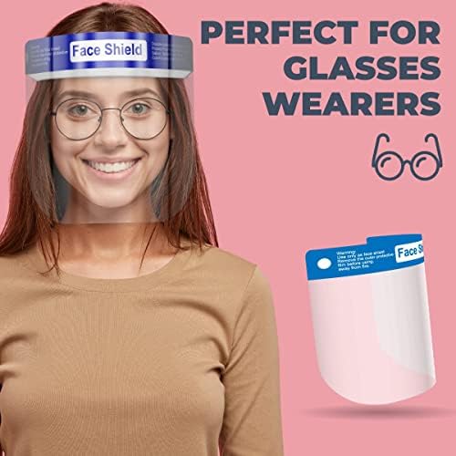 Medical Nation Face Shield | Case of 48 | Clear Plastic Face Shields for Women, Men & Kids, Anti-Fog, Lightweight Reusable Face Shield Mask, Safety Visor Cover with Comfortable Sponge & Elastic Band - Image 6