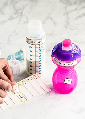 Bottle Labels, Write-On Name, Self-Laminating, Waterproof, Baby Bottle Label for Daycare, Made in the USA (Playful Patterns Set of 2) - Image 3