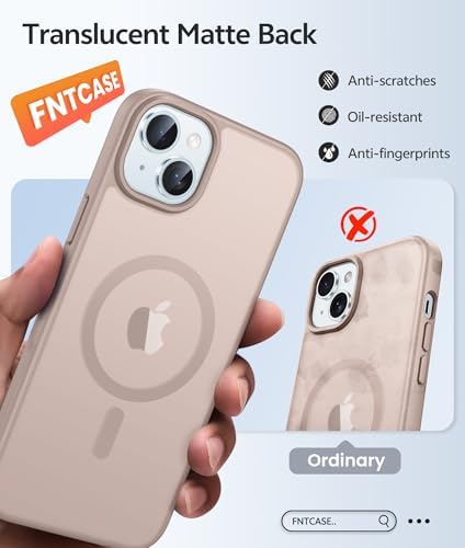 FNTCASE for iPhone 15/14/13 Case, Fit for Magsafe, Glass Screen Protector - Image 6