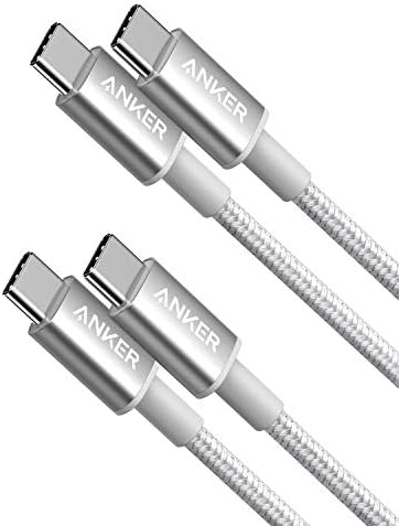 Anker USB C to USB C Cable, 60W Fast Charging Cable(2-Pack, 3.3 ft, Silver) by Anker