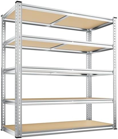 REIBII 2500LBS Garage Shelving,40"W Rust-Proof Storage Shelves For Basement by REIBII