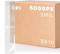 2" x 10" Zip Bags, 6000 Pack, 2 Mil, Reclosable for Incense Packaging, GPI by GPI