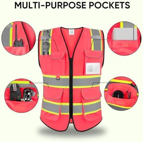 TICONN High Visibility Reflective Safety Vest for Men & Women, ANSI Class 2 - Image 4