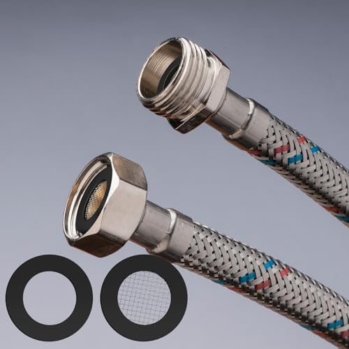 20 Pcs Shower Head Filter Gasket Shower Head Screen Filter Gasket Rubber Washer Stainless Steel Seal O Ring Hose Net Creates A Seal to Prevent Leakage for 1/2" Fixed/Handheld Showers Heads - Image 7